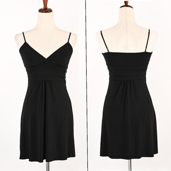 Vintage 90s Black GUESS JEANS Sleeveless Mini Dress - S - Picture 1 of 7